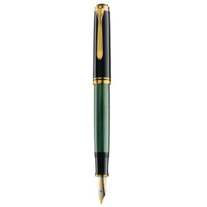 Stilou Souveran M800 Ef,penita Aur18k,accesorii Placate Cu Aur,corp Negru-verde Stilou Souveran M800 Ef,penita Aur18k,accesorii Placate Cu Aur,corp Negru-verde