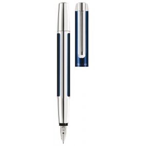 Stilou Pura P40 Ef Cu Patron,penita Din Otel Inoxidabil Accesorii Din Otel Inoxidabil,corp Aluminiu/albastru Stilou Pura P40 Ef Cu Patron,penita Din Otel Inoxidabil Accesorii Din Otel Inoxidabil,corp Aluminiu/albastru