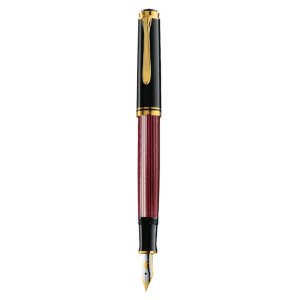Stilou Souveran M400 Ef,penita Aur 14k,accesorii Placate Cu Aur,corp Negru-rosu Stilou Souveran M400 Ef,penita Aur 14k,accesorii Placate Cu Aur,corp Negru-rosu