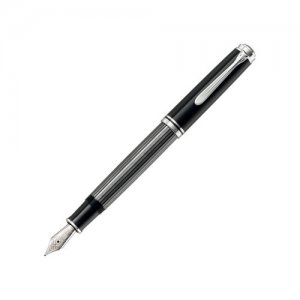 Stilou Souveran M805 Streseman M,penita Aur 18k,accesorii Placate Cu Paladiu,corp Negru/dungi Stilou Souveran M805 Streseman M,penita Aur 18k,accesorii Placate Cu Paladiu,corp Negru/dungi
