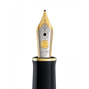 Penita Ef Din Aur De 14k/585 Ornament Din Rodiu Pentru Stilou M400 Bicolora