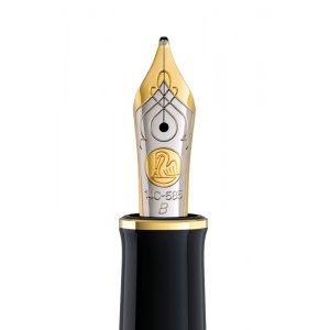 Penita B Din Aur De 14k/585 Ornament Din Rodiu Pentru Stilou M600 Bicolora