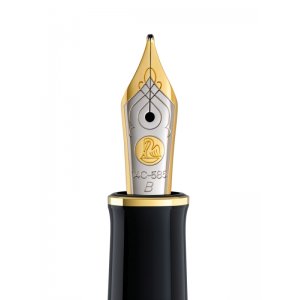Penita B Din Aur De 14k/585 Ornament Din Rodiu Pentru Stilou M400 Bicolora