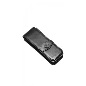 Etui Piele Neagra Pentru 3 Instrumente De Scris