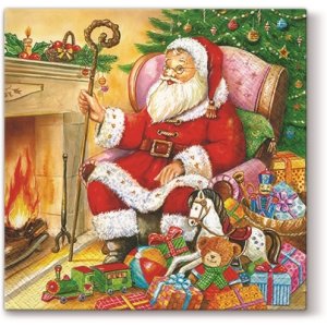 Servetele 33x33cm 3 Straturi Set20 Mos Craciun 2 Servetele 33x33cm 3 Straturi Set20 Mos Craciun 2