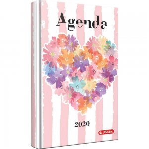 Agenda A5 Datata, 352 Pagini + 16 Pagini Zentangle, Motiv Flowers, 2020 Agenda A5 Datata, 352 Pagini + 16 Pagini Zentangle, Motiv Flowers, 2020
