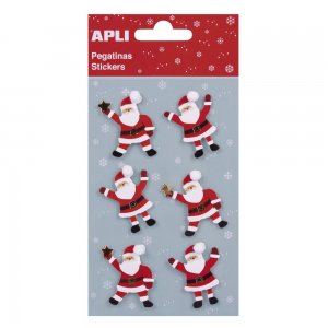 Stickere, Apli, in forma de Mos Craciun Stickere, Apli, in forma de Mos Craciun