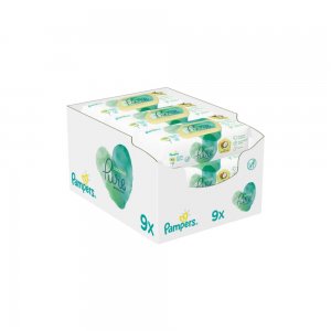 Servetele umede PAMPERS Coconut Pure, 9 pachete, 378 bucati Servetele umede PAMPERS Coconut Pure, 9 pachete, 378 bucati