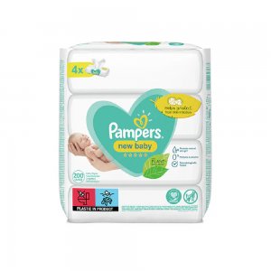 Servetele umede PAMPERS New Baby, 4 pachete, 200 bucati Servetele umede PAMPERS New Baby, 4 pachete, 200 bucati