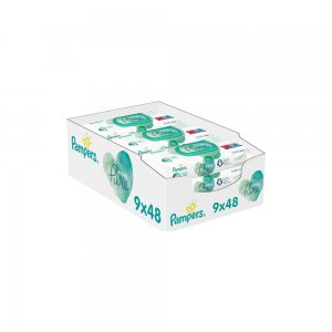 Servetele umede PAMPERS Aqua Pure, 9 pachete, 432 bucati Servetele umede PAMPERS Aqua Pure, 9 pachete, 432 bucati