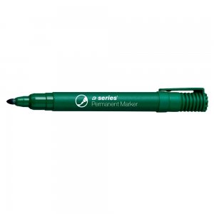Marker permanent A-series, varf rotund, 2 mm, verde Marker permanent A-series, varf rotund, 2 mm, verde