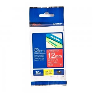Banda Brother TZE435, 12mm, alb/rosu Banda Brother TZE435, 12mm, alb/rosu