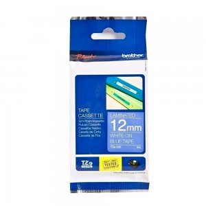 Banda Brother TZE535, 12mm, alb/albastru Banda Brother TZE535, 12mm, alb/albastru