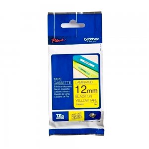 Banda Brother TZE631, 12mm, negru/galben Banda Brother TZE631, 12mm, negru/galben