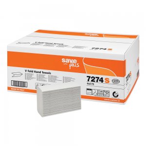 Prosoape pliate V, Celtex Save 7274S, alb, 2 straturi, 25x22 cm, 200 bucati/pachet Prosoape pliate V, Celtex Save 7274S, alb, 2 straturi, 25x22 cm, 200 bucati/pachet