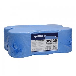 Rezerva prosoape cu derulare centrala, Celtex 32329, Maxipull Trend Blue, 2 straturi, albastru, 6 role/bax