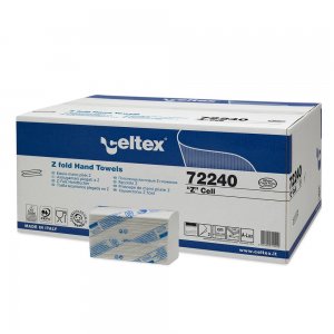 Rezerva prosoape pliate Z, Celtex, 72240, 2 straturi, alb, 150 buc/pachet, 25 pachete/cutie Rezerva prosoape pliate Z, Celtex, 72240, 2 straturi, alb, 150 buc/pachet, 25 pachete/cutie