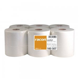 Rola prosop Racon, derulare centrala, alb, 1 strat, 20 cm x 320 m, 6 role/set Rola prosop Racon, derulare centrala, alb, 1 strat, 20 cm x 320 m, 6 role/set