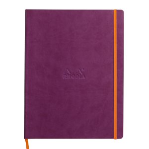 Notebook A4+ Rhodiarama, 80 file, ivory dictando, mov Notebook A4+ Rhodiarama, 80 file, ivory dictando, mov