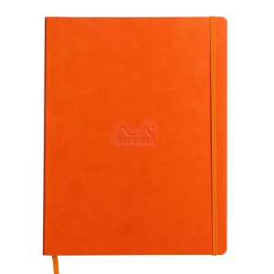 Notebook A4+ Rhodiarama, 80 file, ivory dictando, tangerine Notebook A4+ Rhodiarama, 80 file, ivory dictando, tangerine