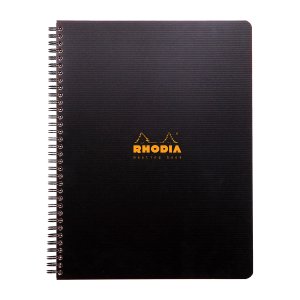 MeetingBook cu spira A4+ Rhodiactive, 80 file, negru MeetingBook cu spira A4+ Rhodiactive, 80 file, negru