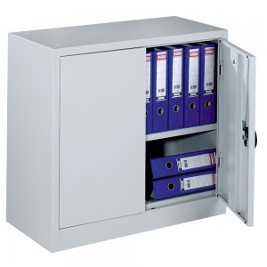 Dulap metalic Ceha, gri, 80x38x75 cm, 2 usi batante si 1 polita Dulap metalic Ceha, gri, 80x38x75 cm, 2 usi batante si 1 polita