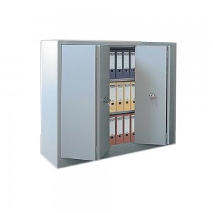 Dulap metalic Ceha, gri, 120x42x100 cm, 2 usi pliabile si 2 polite Dulap metalic Ceha, gri, 120x42x100 cm, 2 usi pliabile si 2 polite