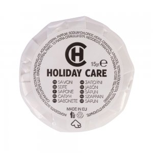 Sapun plisetat 15 gr Holiday Care, contine ceai verde, design minimalist, 25 bucati/set