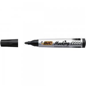 Marker permanent BIC 2000, varf rotund 1.7 mm, negru Marker permanent BIC 2000, varf rotund 1.7 mm, negru