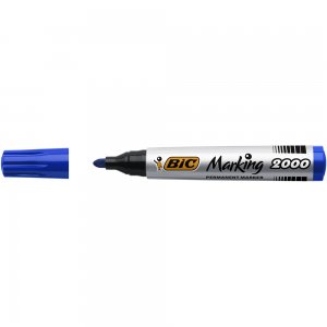 Marker permanent BIC 2000, varf rotund 1.7 mm, albastru Marker permanent BIC 2000, varf rotund 1.7 mm, albastru