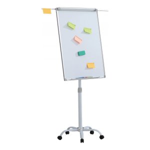 Flipchart magnetic mobil Office Products, cadru aluminiu, brate extensibile, 70 x 100 cm