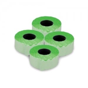 Etichete autoadezive pentru marcatoare, 26 x 12 mm, 1500 bucati/rola, verde fluorescent
