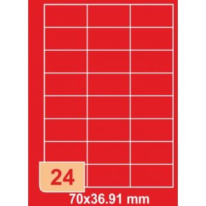 Etichete autoadezive albe 70x36.91 mm, 24/A4, 2400 etichete/top, 100 coli/top