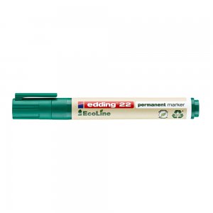 Marker permanent Edding 22 Ecoline, corp plastic, varf tesit 1-5 mm, verde Marker permanent Edding 22 Ecoline, corp plastic, varf tesit 1-5 mm, verde