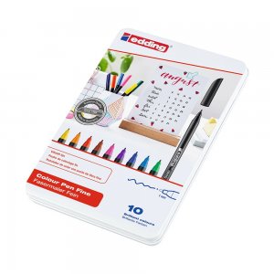 Marker Edding 1200 tip carioca, varf 1 mm, cutie metalica, 10 bucati/um Marker Edding 1200 tip carioca, varf 1 mm, cutie metalica, 10 bucati/um