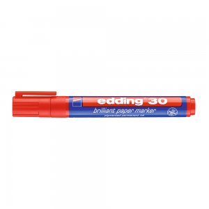 Marker permanent Edding 30, varf rotund 1.5-3 mm, rosu Marker permanent Edding 30, varf rotund 1.5-3 mm, rosu
