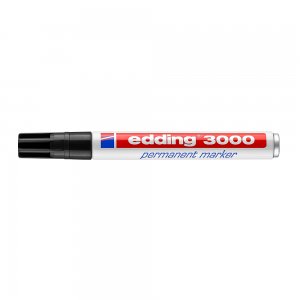 Marker permanent Edding 3000, varf 1.5-3 mm, negru Marker permanent Edding 3000, varf 1.5-3 mm, negru