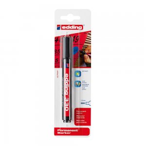 Marker permanent Edding 330, varf retezat 1-5 mm, negru, blister Marker permanent Edding 330, varf retezat 1-5 mm, negru, blister