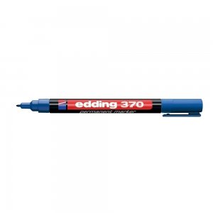Marker permanent Edding 370, corp plastic, varf rotund, 1 mm, albastru Marker permanent Edding 370, corp plastic, varf rotund, 1 mm, albastru