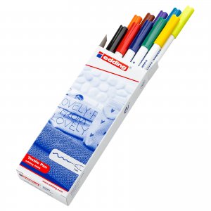 Marker pentru textile Edding 4600, varf 1 mm, culori asortate, 10 bucati/set Marker pentru textile Edding 4600, varf 1 mm, culori asortate, 10 bucati/set