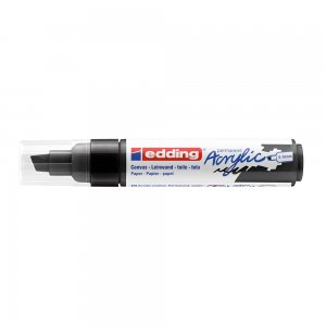 Marker acrilic, Edding 5000, varf tesit 5-10 mm, negru Marker acrilic, Edding 5000, varf tesit 5-10 mm, negru