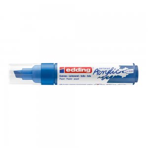 Marker acrilic, Edding 5000, varf tesit 5-10 mm, albastru Marker acrilic, Edding 5000, varf tesit 5-10 mm, albastru