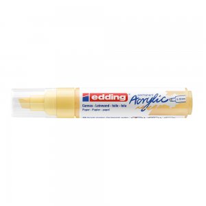 Marker acrilic, Edding 5000, varf tesit 5-10 mm, galben pastel Marker acrilic, Edding 5000, varf tesit 5-10 mm, galben pastel