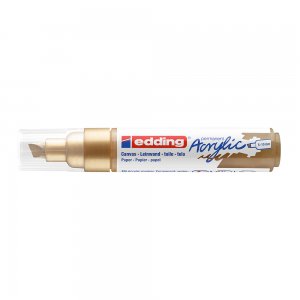 Marker acrilic, Edding 5000, varf tesit 5-10 mm, auriu Marker acrilic, Edding 5000, varf tesit 5-10 mm, auriu