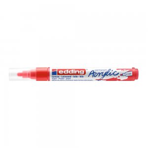 Marker acrilic Edding 5100, varf 2-3 mm, rosu Marker acrilic Edding 5100, varf 2-3 mm, rosu
