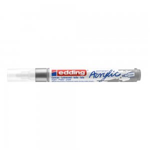 Marker acrilic Edding 5100, varf 2-3 mm, argintiu Marker acrilic Edding 5100, varf 2-3 mm, argintiu