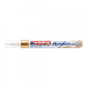 Marker acrilic Edding 5100, varf 2-3 mm, auriu Marker acrilic Edding 5100, varf 2-3 mm, auriu