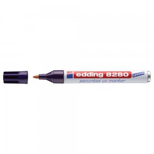 Marker permanent Edding UV 8280, varf rotund, 1.5-3 mm, alb