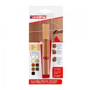 Kit Edding 8901, ceara pentru reparatii mobila, fag, blister Kit Edding 8901, ceara pentru reparatii mobila, fag, blister