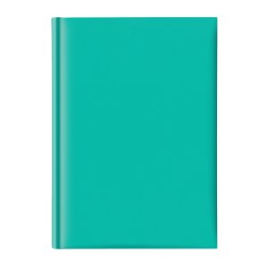 Agenda nedatata A5, hartie offset alb, coperta turquoise